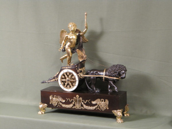  Chariot clock with Lion