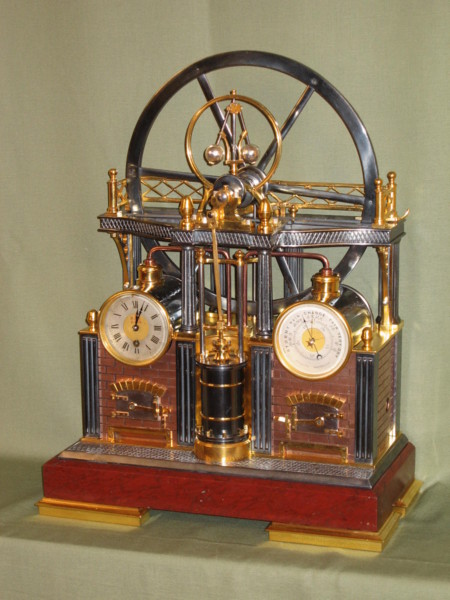  Industrial clock based on a steam hammer