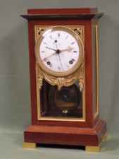 Month duration table regulator with gridiron pendulum