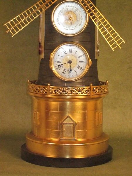 19th Century Windmill Novelty Clock