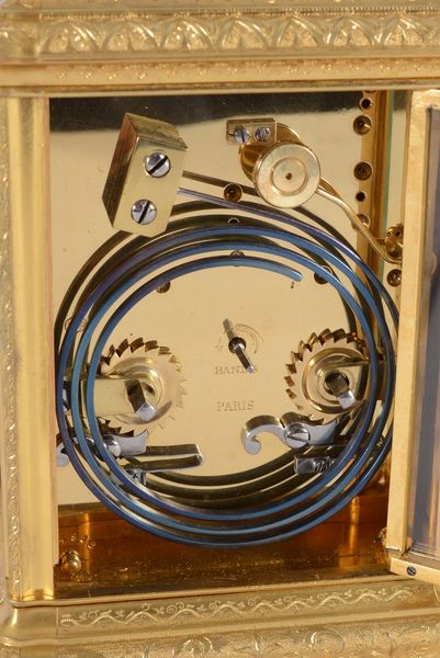 Giant Cased Carriage Clock with Porcelain Panels