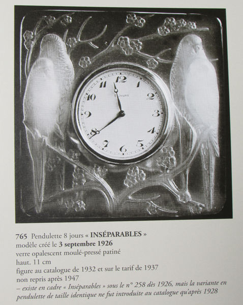 Quatre Perruches Clock with 8 Day Movement