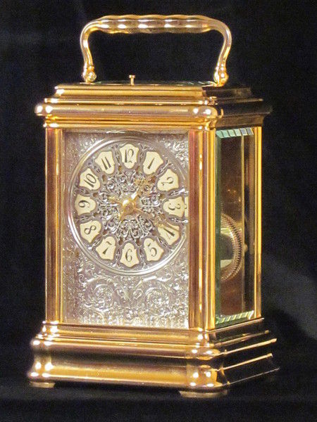 A super giant grande carriage clock with an exceptional dial
