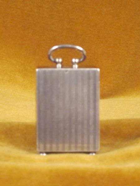 Swiss sub-miniature silver and enamel carriage clock by Zenith