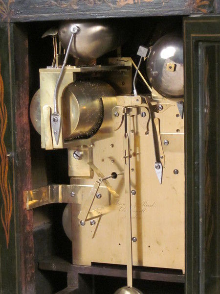 Chiming and musical green lacquer bracket clock for the oriental market