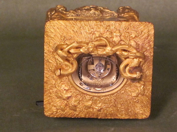 Unique? miniature carriage clock in the form of a country cottage.