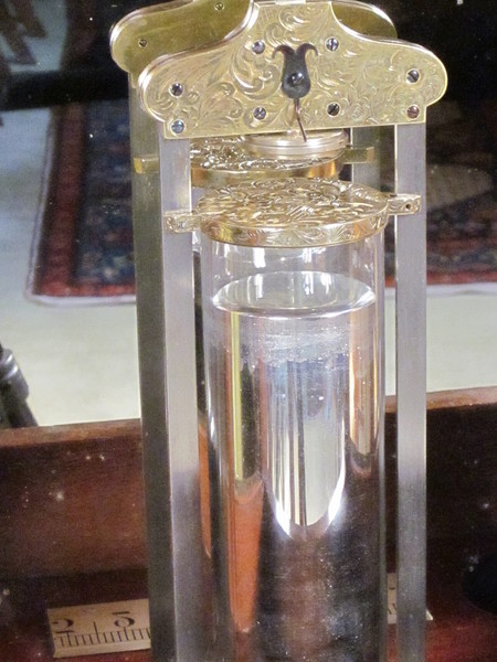 6ft dome top mercurial regulator. Glazed sides, mirrored back 