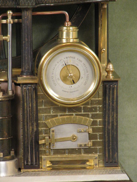 Complex industrial clock based on the steam pump.