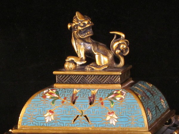 French champleve mantel clock made for the Chinese market.