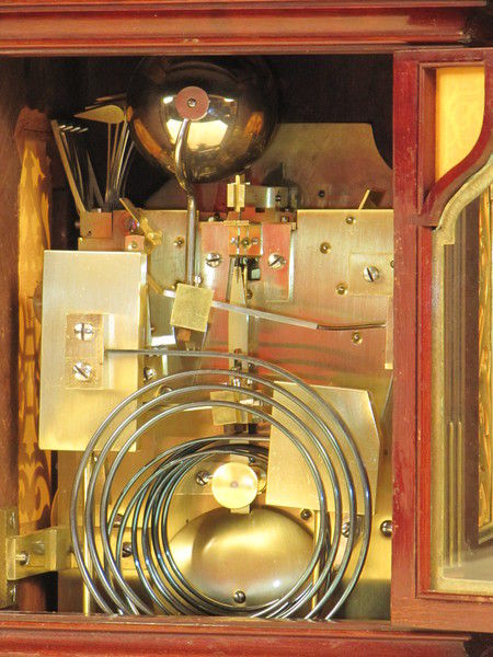 Westminster a whittington chiming mahogany fusee bracket clock