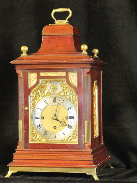 Westminster a whittington chiming mahogany fusee bracket clock