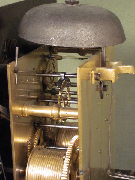 early square dial lacquer longcase in very original condition. circa710