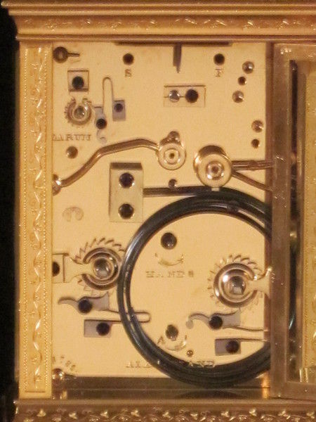 engraved and gilded anglaise riche quarter striking carriage clock Drocourt