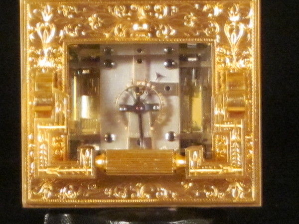 engraved and gilded anglaise riche quarter striking carriage clock Drocourt