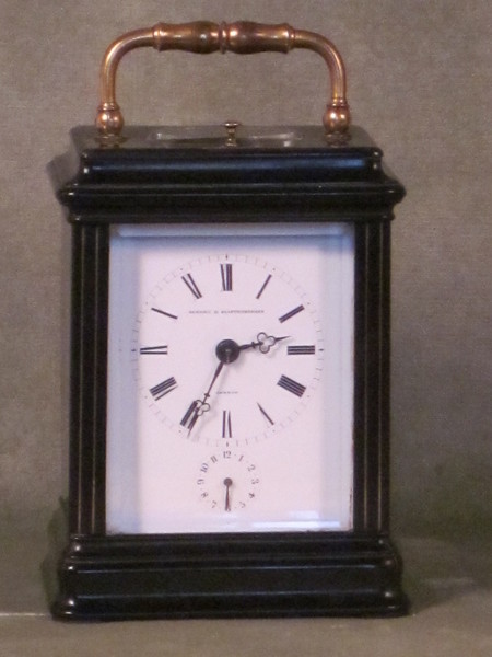 D431 A rare bell striking and repeating carriage clock