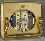 Corniche Cased Carriage Clock with Three Porcelain Panels  (France)