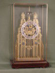 English York Minster skeleton clock striking on bell and gong. 1860 (England)