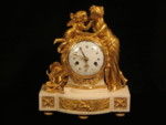  Late 18th century fire-gilt mantel clock (France)