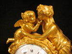  Late 18th century fire-gilt mantel clock (France)