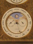Perpetual calendar clock, days of week,month,year, moon phases (France)