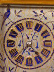 possibly unique clock with silvered panels and blue decoration (France)