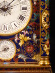 large champleve enamel carriage clock centre seconds (France)