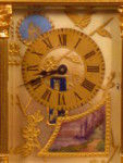 Miniature porcelain panelled carriage clock (France)