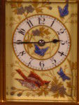 Panelled cc, with birds and butterflies enhanced by tiny glass beads.  (France)