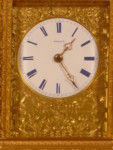 Engraved early bell striking carriage clock with case (France)