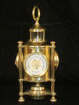 Guilmet novelty clock based on a Davy Lamp (France)