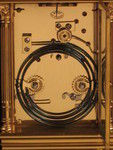impressive corinthian column striking and repeating carriage clock (France)