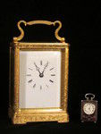 Swiss sub-miniature silver and enamel carriage clock by Zenith (Switzerland)