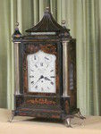 Chiming and musical green lacquer bracket clock for the oriental market (England)