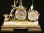 Maritime industrial clock with globe, anchor, etc. (France)