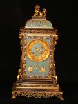 French champleve mantel clock made for the Chinese market. (France)