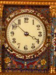 A fairly large champleve enamel carriage gong striking carriage clock (France)