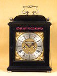 Ebony veneered spring clock by Nathaniel Seddon with pull quarter repeat (England)