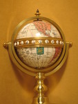 Redier rotating enamelled globe clock indicating time world-wide. circa 1880 (France)