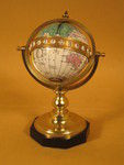 Redier rotating enamelled globe clock indicating time world-wide. circa 1880 (France)