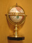 Redier rotating enamelled globe clock indicating time world-wide. circa 1880 (France)