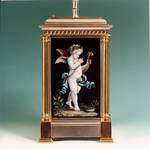 Giant grande sonnerie carriage clock with Limoges panels.   (French)