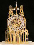 striking and repeating skeleton clock based on York Minster (England)