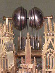 transversely mounted 8 bell skeleton clock based on West front Yorkminster   (England)