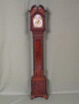  Miniature weight driven mahogany longcase clock. (Grandmother clock) (England)